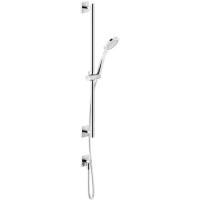 GESSI Rilievo Штанга в комплекте с душевой лейкой, шланг 1,50 м, вывод воды из стены, цвет: хром