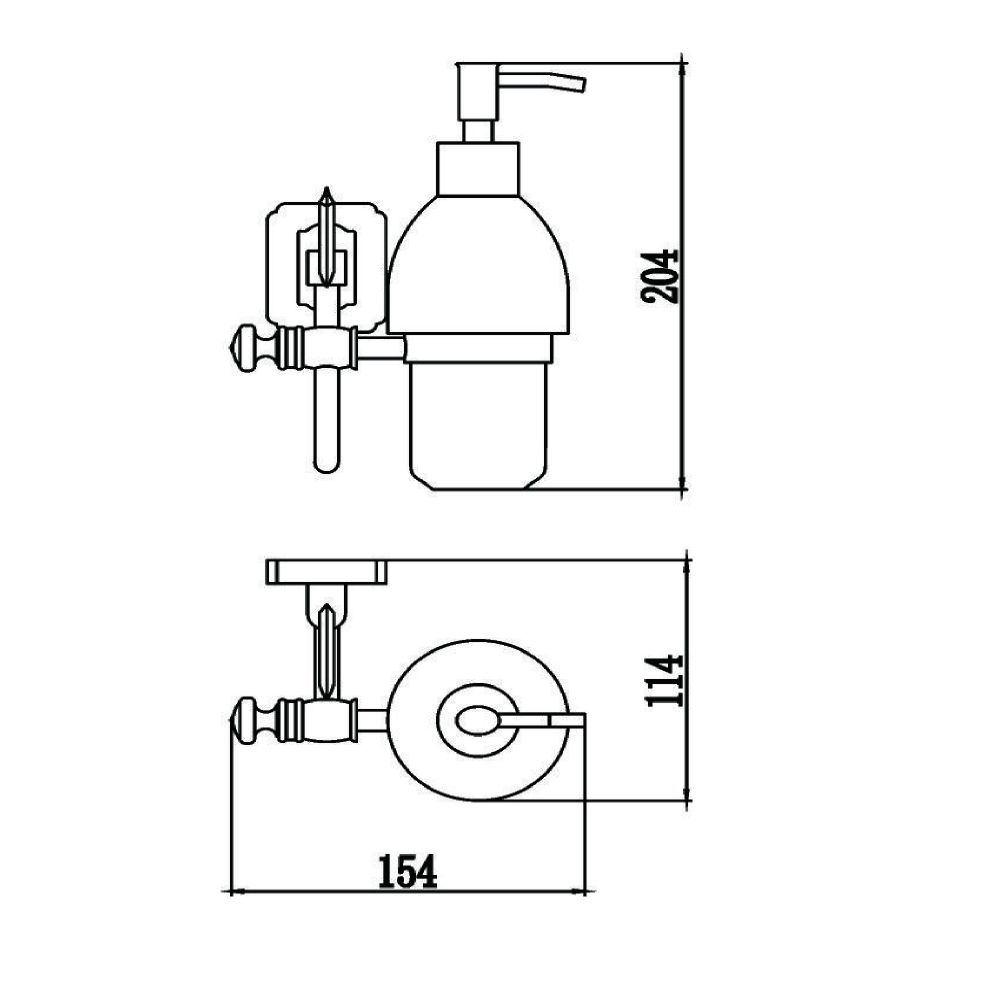 Дозатор жидкого мыла Savol S-006431, бронза