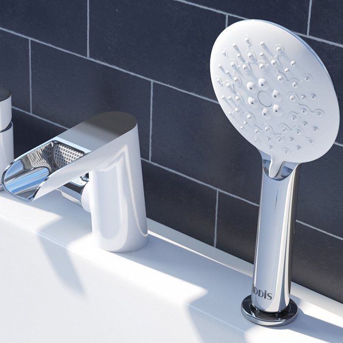 Смеситель на борт ванны Iddis Cloud CLOSB3Ki07 Белый/хром