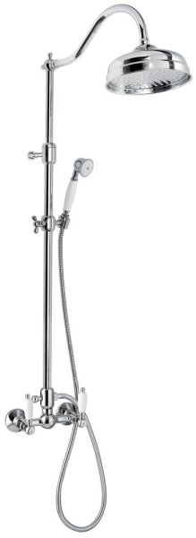 Emmevi Deco Ceramic, душевая колонна регулируемая по высоте, со смесителем, цвет хром