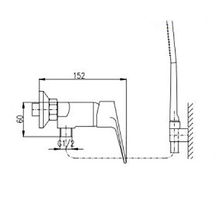 Смеситель для душа Rav Slezak Victoria VI281.5/1