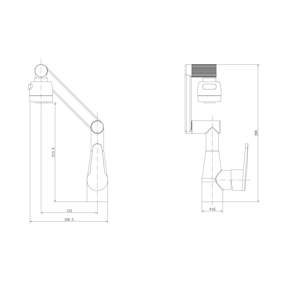Смеситель для кухни Plstart PL4010, хром