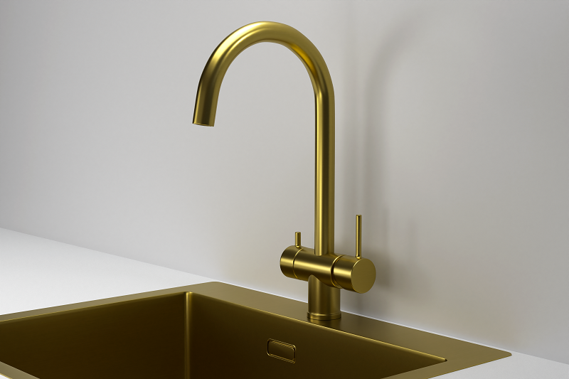 Смеситель для кухни GRANULA (7104, ЗОЛОТО САТИН), артикул 7104, ЗОЛОТО САТИН