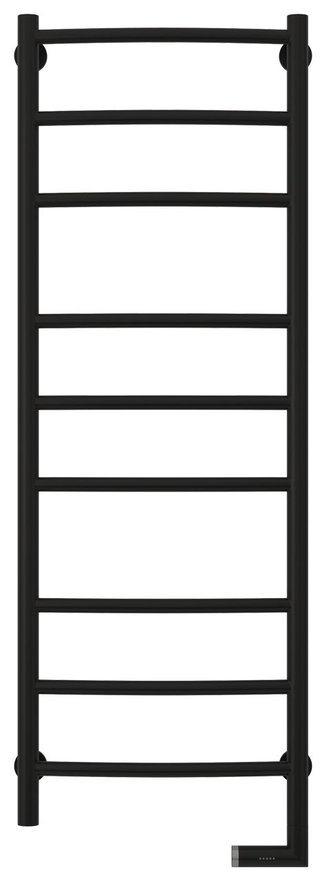 Полотенцесушитель электрический "ГАЛАНТ 2.0" 1200х400 / МЭМ правый (Матовый Чёрный)