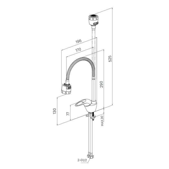 Смеситель для кухни Milardo (M05SB2FM05), артикул M05SB2FM05