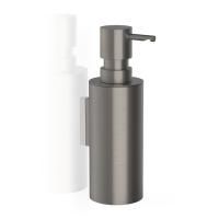 Дозатор для жидкого мыла, Decor Walther, MIKADO, механический (нажимной), ширина, мм-55, глубина, мм-80, высота, мм-180, ёмкость(мл)-280, тип установки-настенный, материал колбы-металл, цвет колбы-Dark Metal Matt PVD, цвет дозатора-Dark Metal Matt PVD