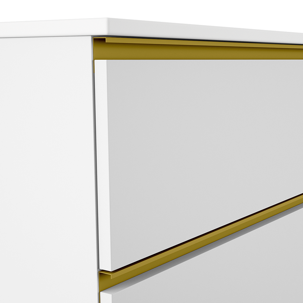 Visobath Granada, тумба 100 см, 2 ящика c золотыми ручками, цвет белый матовый лак (B-Ada), артикул 87525/73545