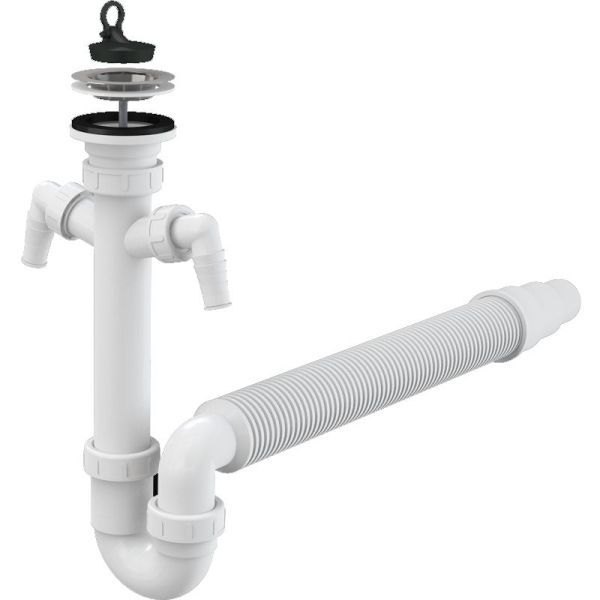 Сифон для кухонной мойки Alcaplast A840-DN50/40 Белый