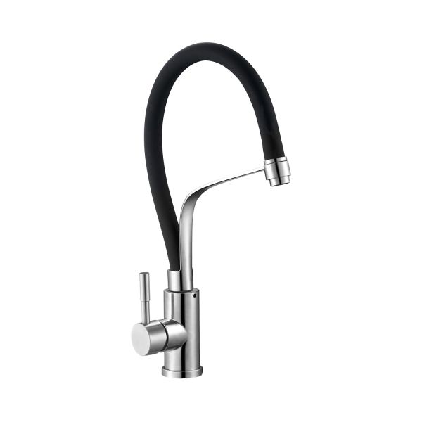 Смеситель для кухни с гибким изливом G.Lauf ZAP4-D090, нержавеющая сталь