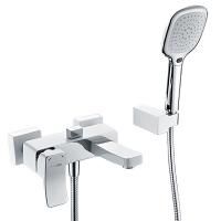 Смеситель для ванны WasserKRAFT Aller 1061W Хром Белый