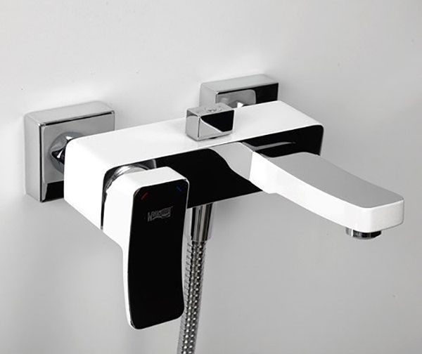 Смеситель для ванны WasserKRAFT Aller 1061W Хром Белый