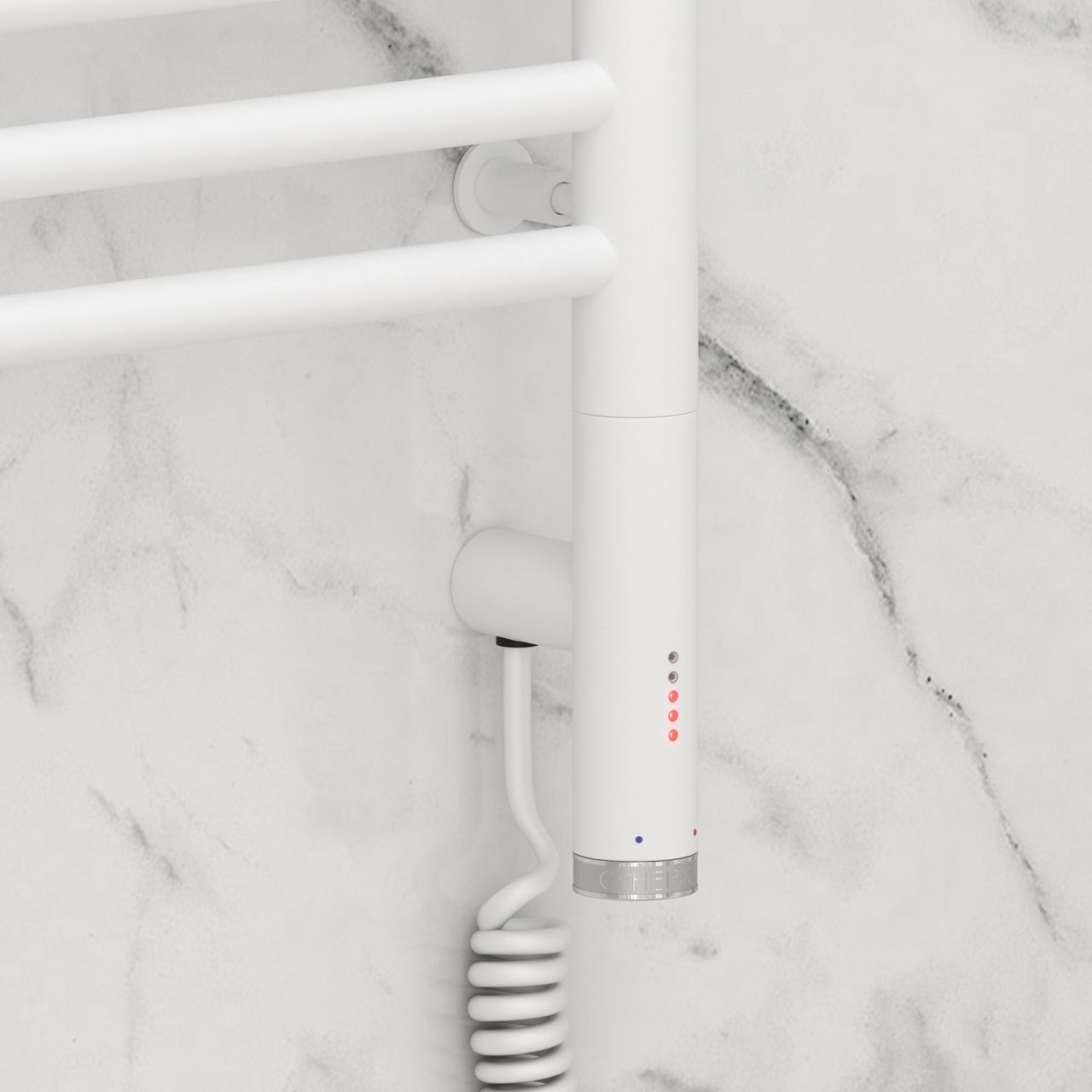 Полотенцесушитель электрический "БОГЕМА 3.0" прямая 1000х300 / МЭМ правый (Матовый белый)