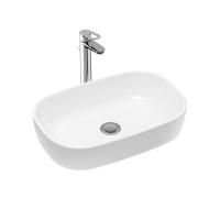 Комплект 2 в 1 Lavinia Boho Bathroom Sink 21510215, накладная фарфоровая раковина 54 см, смеситель с донным клапаном