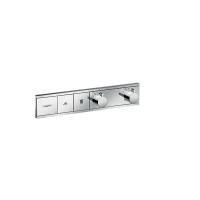Смеситель для душа, Hansgrohe, RainSelect, тип регулирования воды-термостатический картридж, тип установки-встраиваемый, цвет-хром, для 2 потребителей, предназначенная для регулирования потока воды (комплект), без корпуса смешивания: рукоятки, клавиши, на Смеситель для душа, Hansgrohe, RainSelect, тип регулирования воды-термостатический картридж, тип установки-встраиваемый, цвет-хром, для 2 потребителей, предназначенная для регулирования потока воды (комплект), без корпуса смешивания: рукоятки, клавиши, на