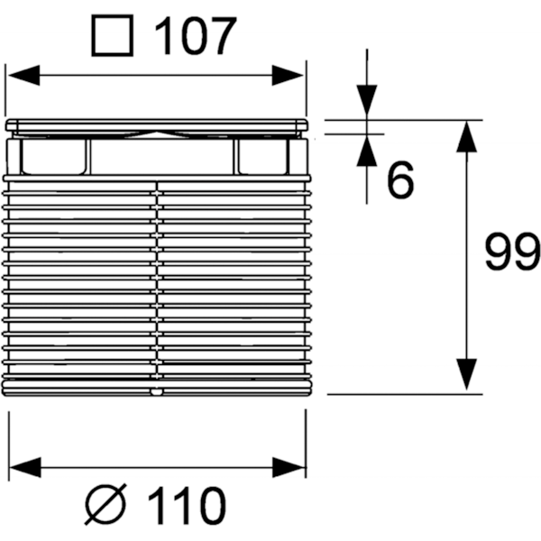 Дизайн-решетка, TECE, Drainpoint S, ширина, мм-110, длина, мм-110, высота, мм-99, вид-декоративная, материал-нержавеющая сталь, цвет-нержавеющая сталь