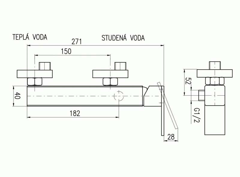 Смеситель для душа Rav Slezak Royal Royal1080.5/1Z