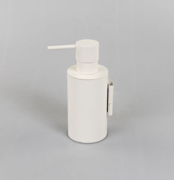 Stil Haus Hashi, настенный металлический дозатор, цвет белый матовый, цвет помпы хром