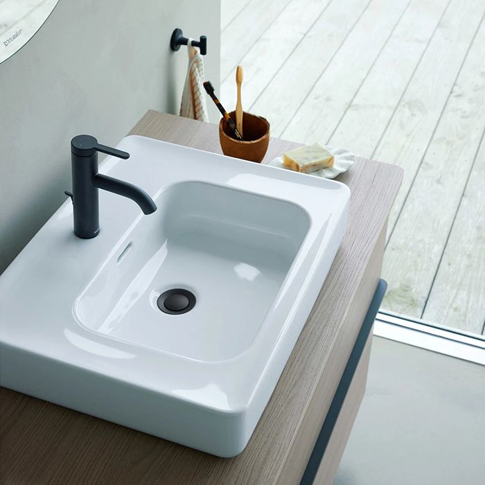 Duravit Soleil by Starck Раковина подвесная/накладная  600х480х145 мм,с 1 отв под смеситель, с переливом,  WonderGliss ,цвет белый