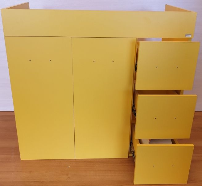 Тумба под раковину Misty Стиль 90 Желтая