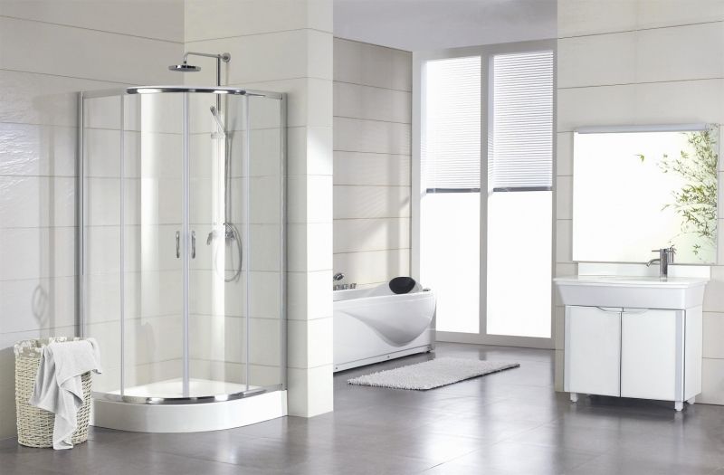 Душевой уголок Bravat Drop 100x100 BS100.1200A профиль Хром стекло прозрачное