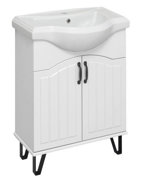 Тумба Runo Марсель 65 белая под умывальник УТ000003755 (Классик 65) (00-00001200)