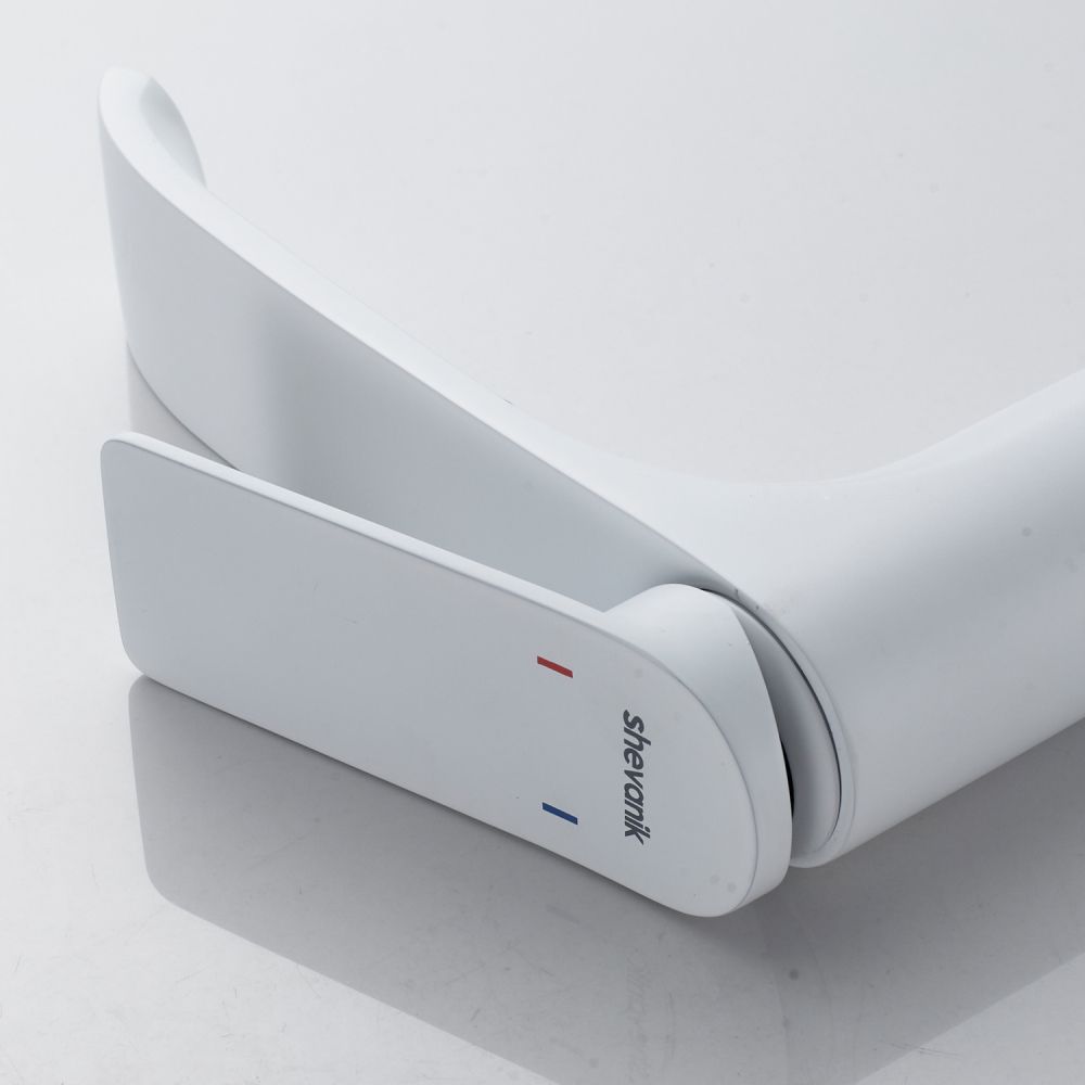 Смеситель для раковины высокий Shevanik S4111C, белый