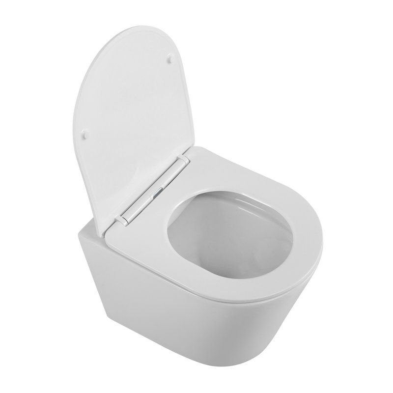 FLAY-R Унитаз подвесной безободковый с сиденьем дюропласт soft close, BB053CHR/SC, артикул BB053CHR/SC