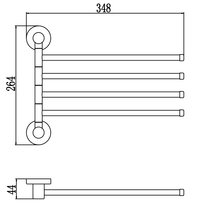 Полотенцедержатель Savol S-005604, сатин, артикул S-005604