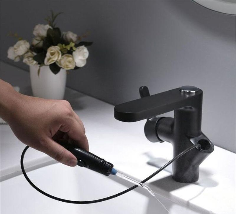 Смеситель для раковины Bronze de Luxe Optima 10188B Черный матовый