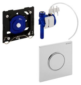 Кнопка смыва Geberit HyTouch Sigma 10 116.015.KJ.1 белая/обод глянцевый хром Кнопка смыва Geberit HyTouch Sigma 10 116.015.KJ.1 белая/обод глянцевый хром