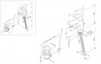 F8092116 Like смеситель для умывальника с донным клапаном, излив 110 мм, хром, шт F8092116 Like смеситель для умывальника с донным клапаном, излив 110 мм, хром, шт