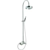 CISAL Barcelona Quad Настенная душевая система:смеситель для душа,верхний душ,ручной душ с держателем и шланг, цвет хром
