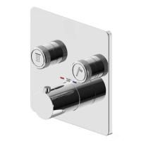 Plumberia Selection PSBOX Внешняя часть встраив. смесителя для душа на 2 вых,для комбин.с PSB003 накладка нерж.сталь 160х160мм, хром