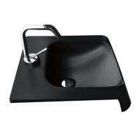 KERASAN Inka Project Раковина INKA 60x40x35,5 с 1 отверстием под смеситель,цвет черный матовый