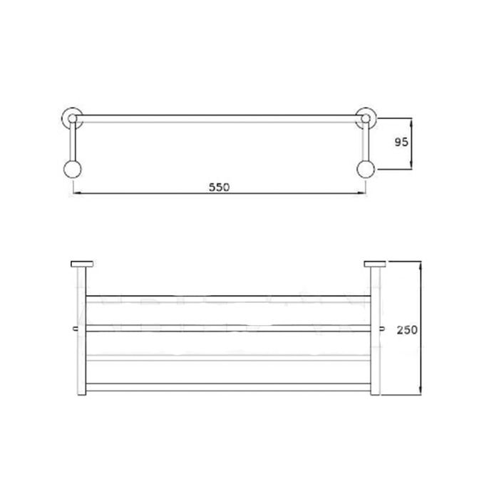 Stella Lucilla Полочка для полотенец  1066 цвет: хром