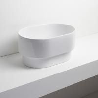 SIMAS Po-mo  Раковина чаша на столешницу/ полувстраеваемая сверху 50x33xh24 см, без отв. для смесителя, без перелива, цвет белый