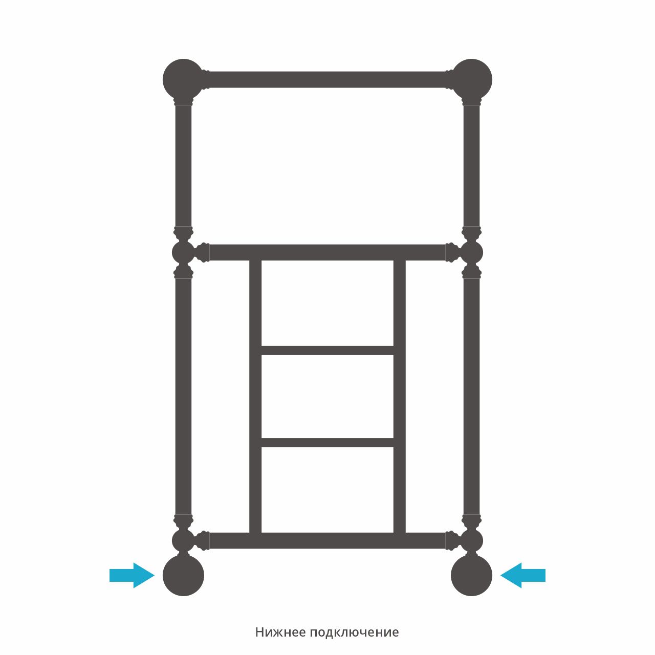 Полотенцесушитель водяной "Ренессанс 1452" 860х500 (ЗОЛОТО) Полотенцесушитель водяной "Ренессанс 1452" 860х500 (ЗОЛОТО)