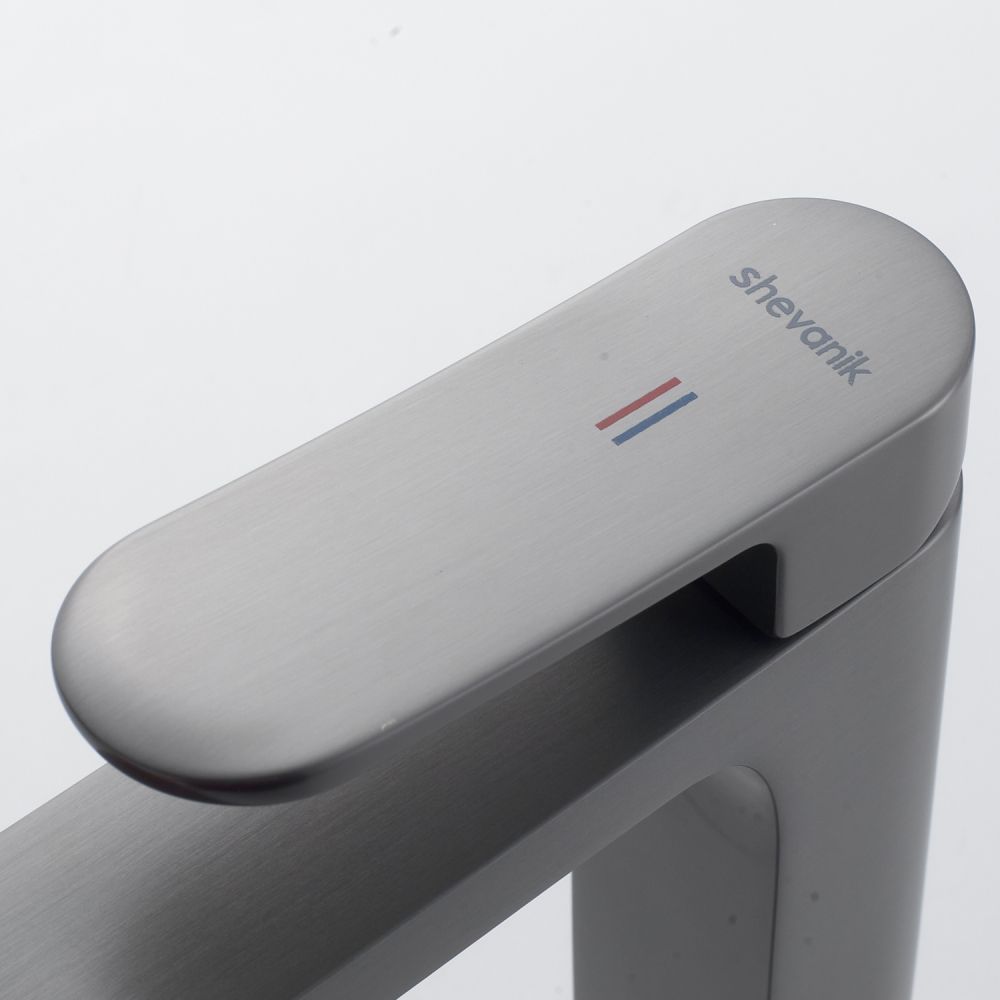 Смеситель для раковины Shevanik S4501T, оружейная сталь