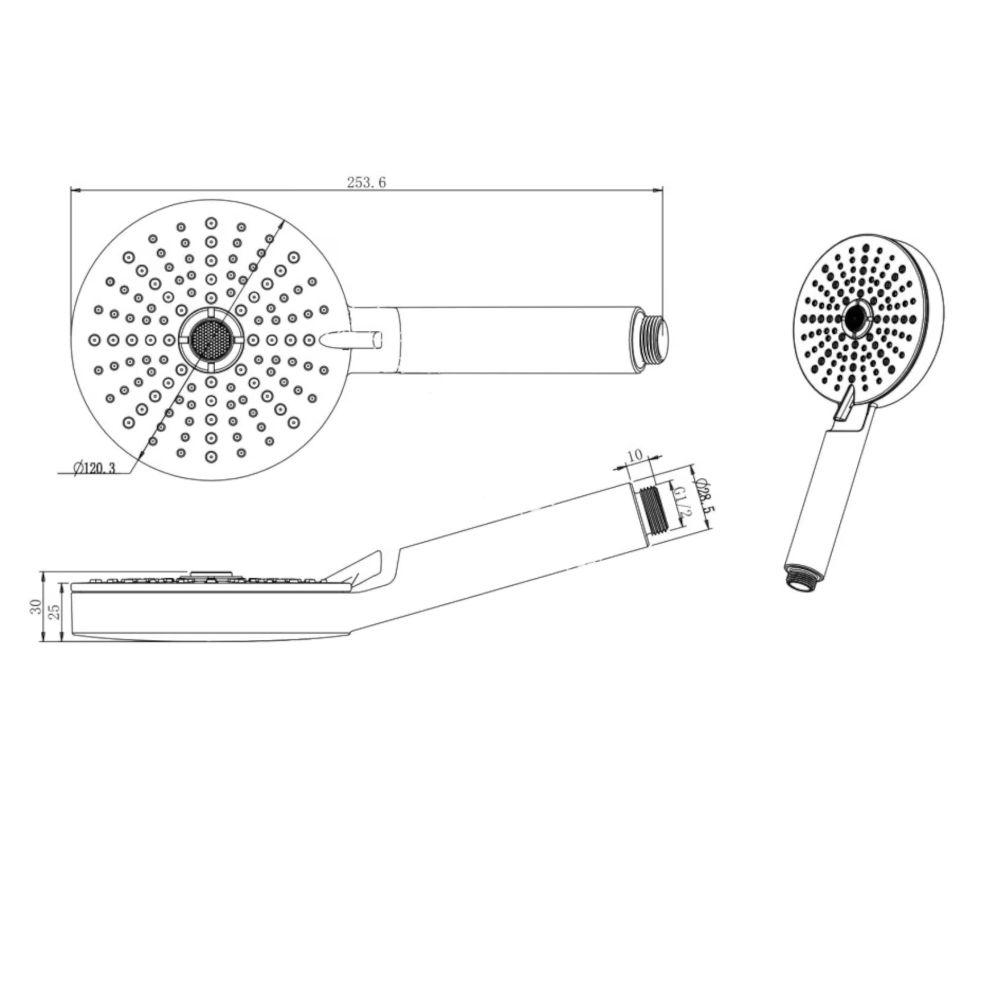 Душевая лейка Savol SK-SP09, белый
