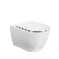 Унитаз Modula подвесной безободковый с крепежом, белый глянцевый