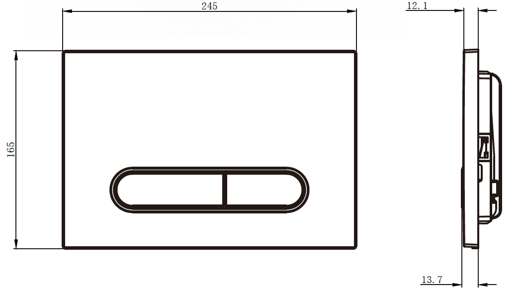 Клавиша для инсталляции CHARUS TM,
Серия: MAGNUS
Материал: Пластик ABS+Хромированные кольца
Тип: Механический
Размер: 245*165*12,1
Цвет: Хром матовый