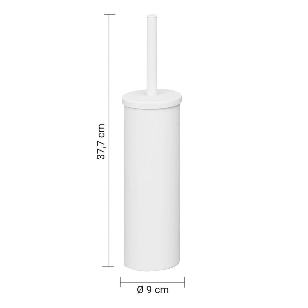 Gedy Tonga, круглый напольный металлический ёрш, цвет белый матовый, артикул TO33(02)