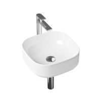 Комплект 4 в 1 Lavinia Boho Bathroom Sink Slim 21510092, накладная фарфоровая раковина 40 см, смеситель, латунный сифон, донный клапан quick-clac