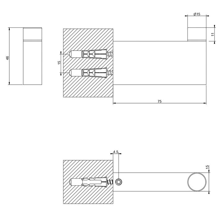 GESSI Origini Крючек настенный, цвет Warm Bronze Br. PVD GESSI Origini Крючек настенный, цвет Warm Bronze Br. PVD