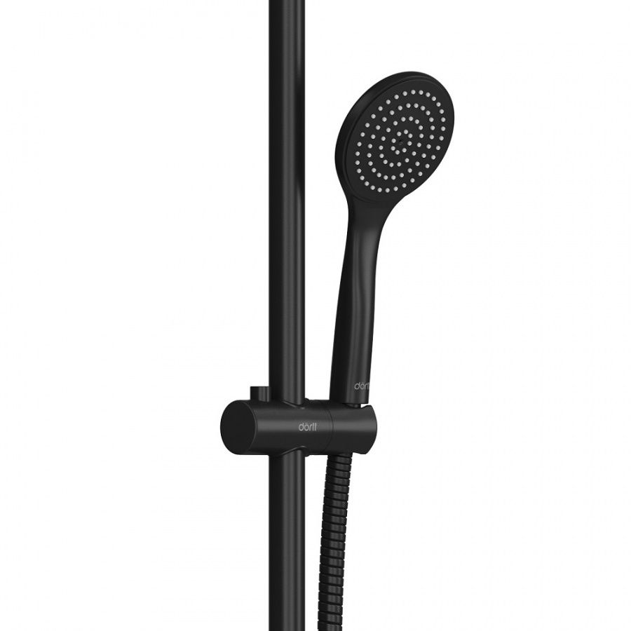 D0108000BL Comfort душевой комплект, ручной душ 1F, стойка 600 мм, черный D0108000BL Comfort душевой комплект, ручной душ 1F, стойка 600 мм, черный
