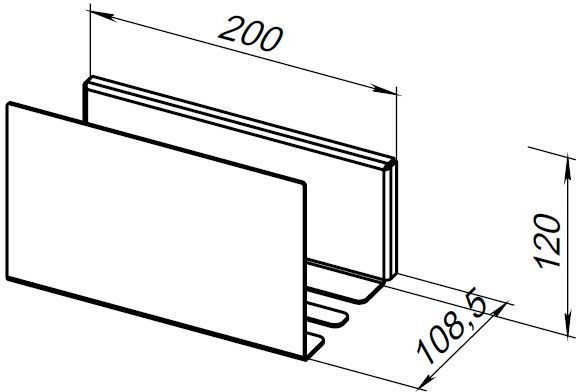 Полка Aquanet Магнум 20x12 черная матовая Полка Aquanet Магнум 20x12 черная матовая