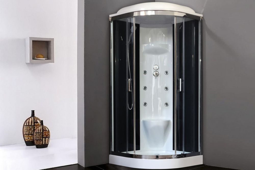 Душевая кабина Royal Bath  RB 100HK7-BT-CH (черное/прозрачное), артикул RB100HK7-BT-CH