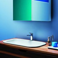 AZZURRA GLAZE Раковина встраиваемая на столешн. без отв. под смеситель 69x38см, цвет белый