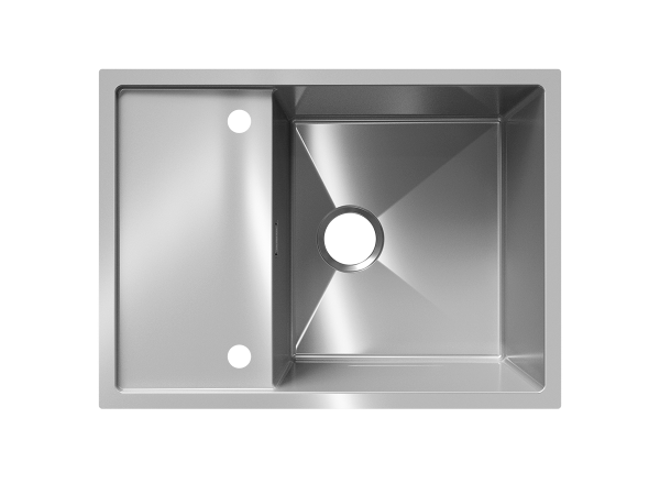 Мойка ULGRAN STEEL 680 Х 500, цвет «брашированная сталь» (US 680-001)