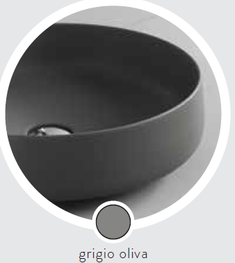 ArtCeram COGNAC Раковина накладная , 55х35 см, без отв под смеситель, без слив-перелива, цвет grigio oliva